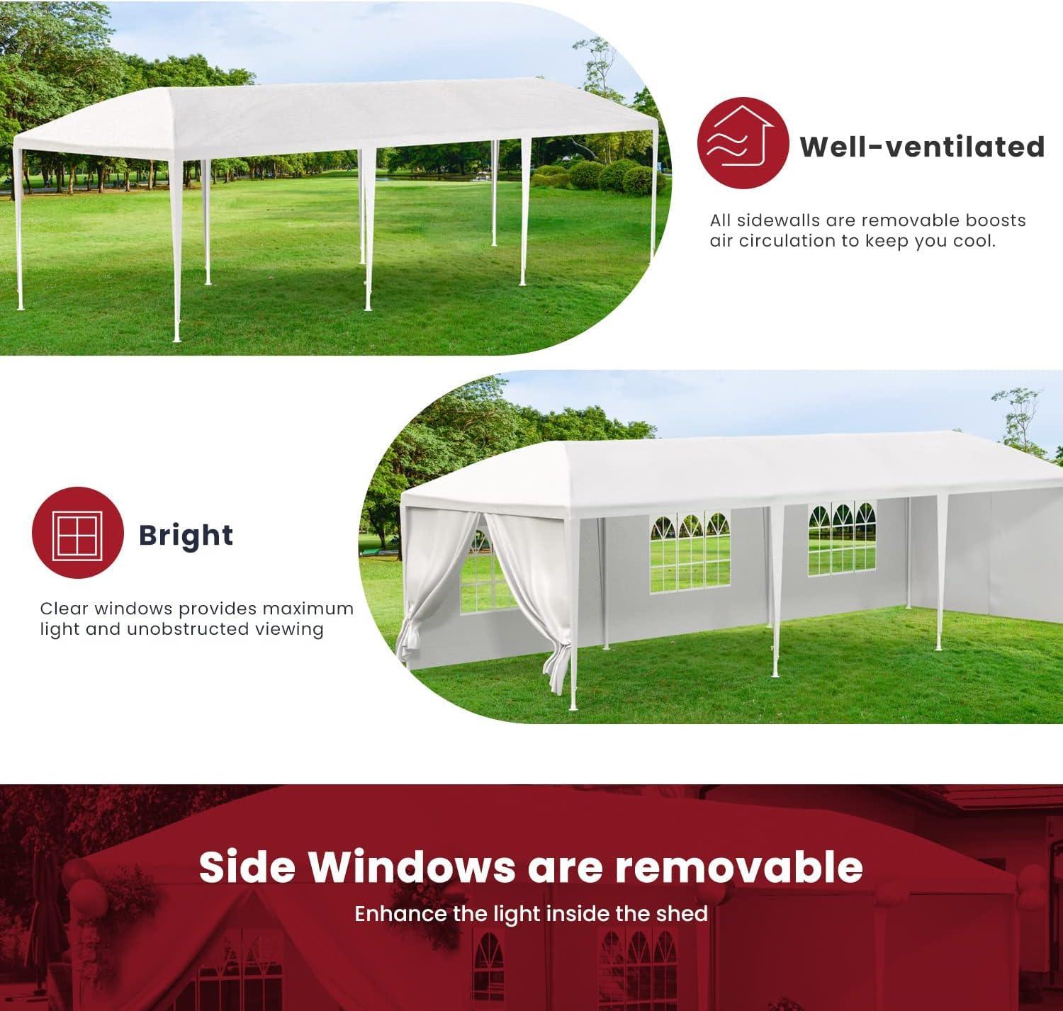 10'x30' OpenBox Outdoor Wedding Party Tent with Removable Sidewalls - Furniture4Design