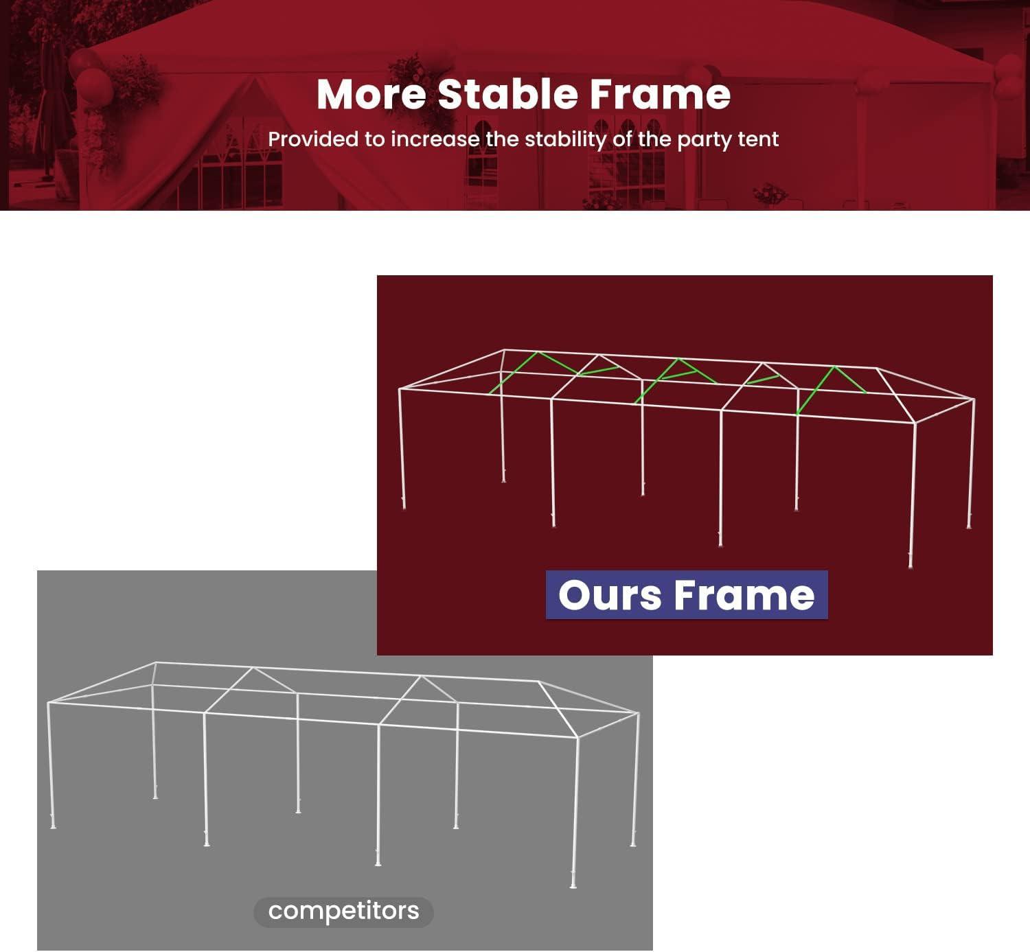 10'x30' OpenBox Outdoor Wedding Party Tent with Removable Sidewalls - Furniture4Design