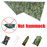 Camping Hammock With Mosquito Net and Rain Fly Portable Double Hammock With Bug Net and Tent Tarp Tree Straps for Travel Camping