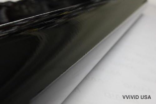 Black High Gloss Realistic Paint-Like Microfinish Vinyl Wrap Roll with VViViD XPO Air Release Technology (100ft x 5ft)