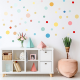 Playful Watercolor Dots: Vibrant Wall Decals for Play Areas and Children's Spaces