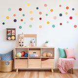 Playful Watercolor Dots: Vibrant Wall Decals for Play Areas and Children's Spaces