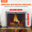 VEVOR Fireplace Screen 1 Panel with Door, Sturdy Iron Mesh Fireplace Screen, 38.98"(L) x30.7"(H) Spark Guard Cover, Simple Installation, Free Standing Fire Fence Grate for Living Room Home Decor Moder