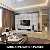 VEVOR 13 Pack 19.7x19.7Inches Diamond White 3D PVC Wave Panels for Interior Wall Decor Textured 3D Wall Tiles 32 Sq Ft