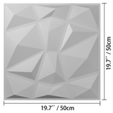 VEVOR 13 Pack 19.7x19.7Inches Diamond White 3D PVC Wave Panels for Interior Wall Decor Textured 3D Wall Tiles 32 Sq Ft