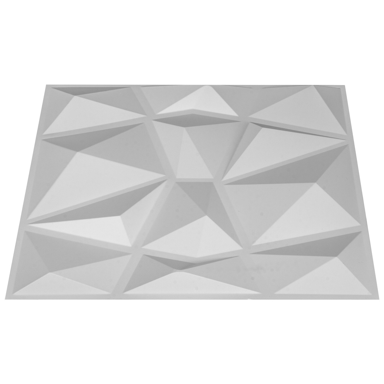 VEVOR 13 Pack 19.7x19.7Inches Diamond White 3D PVC Wave Panels for Interior Wall Decor Textured 3D Wall Tiles 32 Sq Ft