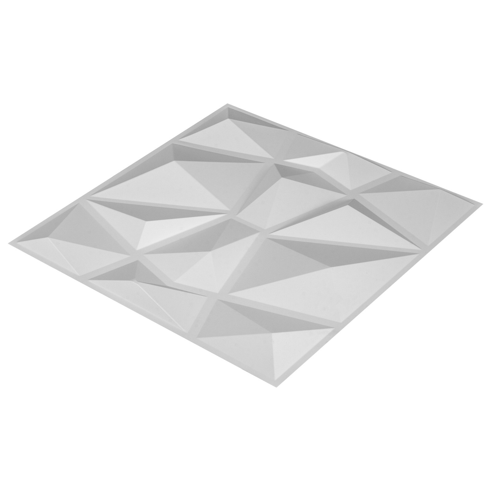 VEVOR 13 Pack 19.7x19.7Inches Diamond White 3D PVC Wave Panels for Interior Wall Decor Textured 3D Wall Tiles 32 Sq Ft