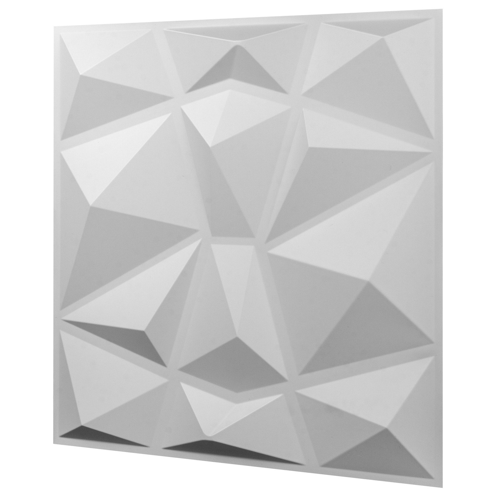 VEVOR 13 Pack 19.7x19.7Inches Diamond White 3D PVC Wave Panels for Interior Wall Decor Textured 3D Wall Tiles 32 Sq Ft