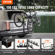 VEVOR Hitch Mount Bike Rack, 4-Bike Carrier Rack, 150 LBS Capacity Bike Rack Hitch for 2-inch Receiver, Titling and Folding Bike Carrier with No-Wobble U Bolt and Strap, for Car, SUV, Truck, RV