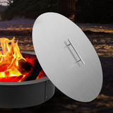 VEVOR Fire Pit Lid Round 20 Inch Fire Pit Ring Lid 1.5 mm Thick 304 Stainless Steel Fire Pit Burner Cover for Round Patio Fire Pit