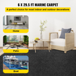 VEVOR Boat Carpet, 6 ft x 29.5 ft Marine Carpet for Boats, Waterproof Black Indoor Outdoor Carpet with Marine Backing Anti-Slide Marine Grade Boat Carpet Cuttable Easy to Clean Patio Rugs Deck Rug