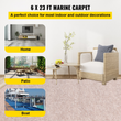 VEVOR Boat Carpet, 6 ft x 23 ft Marine Carpet for Boats, Waterproof Light Brown Carpet with Marine Backing Anti-Slide Marine Grade Boat Carpet Cuttable Easy to Clean Patio Rugs Deck Rug