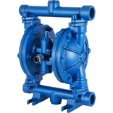 VEVOR Air-Operated Double Diaphragm Pump, 1/2 in Inlet & Outlet, Cast Iron Body, 3 GPM & Max 90 PSI, Nitrile Diaphragm Pneumatic Transfer Pump for Petroleum, Diesel, Oil & Low Viscosity Fluids