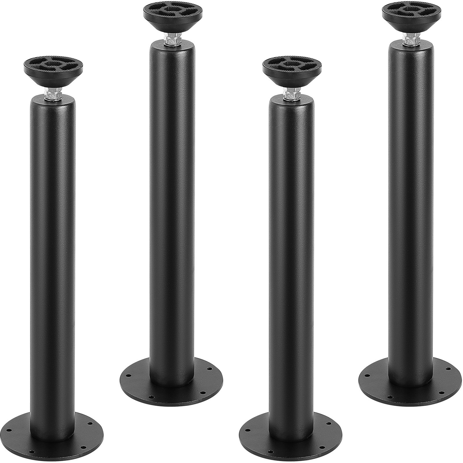 VEVOR 16 Inch Adjustable Desk Legs, Reinforced Steel Office Table Furniture legs Set of 4 for DIY, 1200 lbs Load Capacity Heavy Duty Desk Legs, Quick Instalation Legs with Adjustable Foot Cup Black