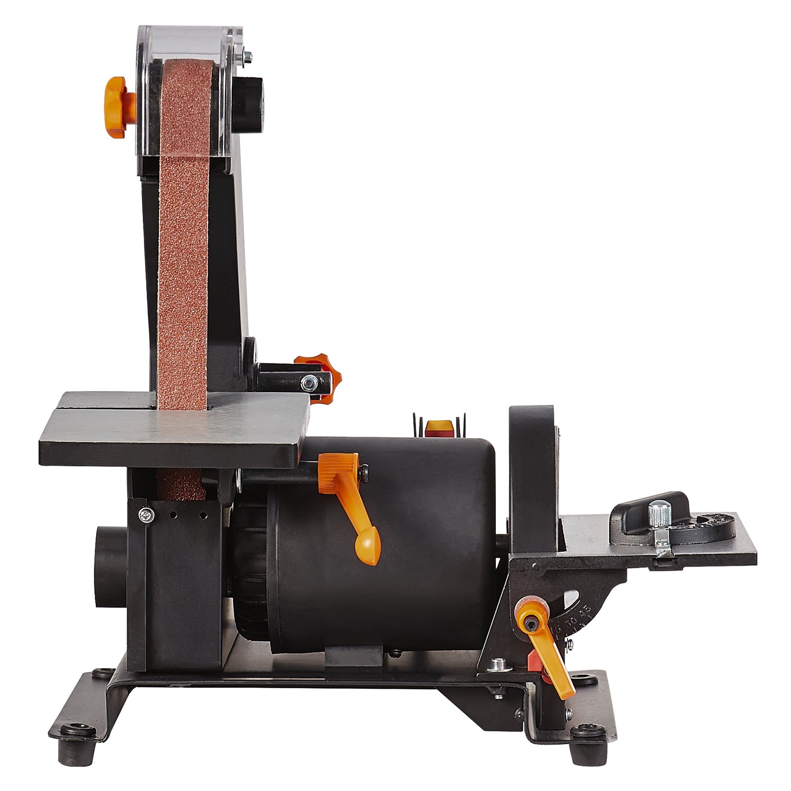 VEVOR 5" Disc Sander and 1" x 30" Belt Sander Combo with 2.5A Induction Motor, Powerful Woodworking Bench Sander with 0-45° Adjustable Cast Aluminum Work Table