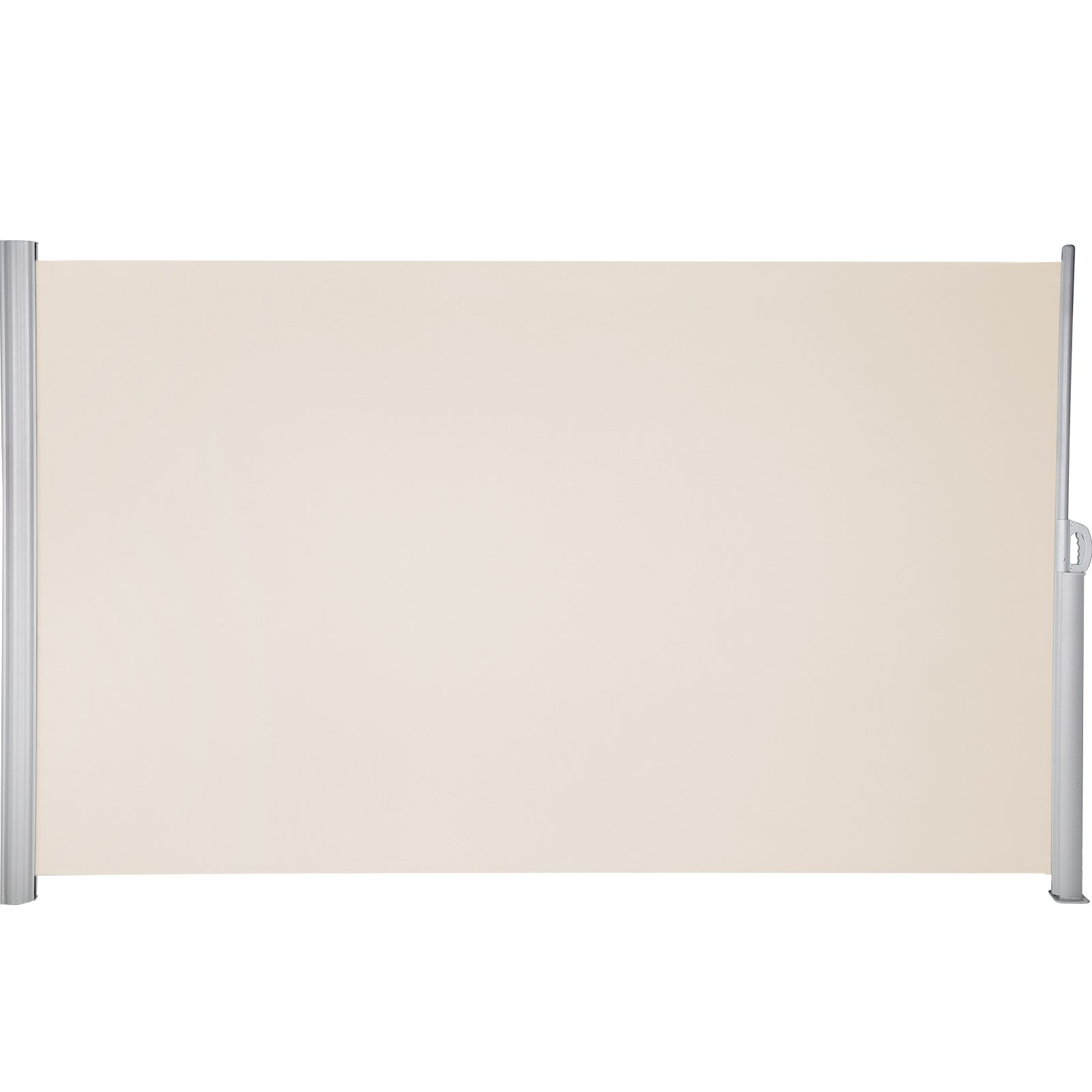 VEVOR Beige Retractable 71''*118'' Awning-Rugged Full Aluminum Rust-Proof; Patio Sunshine Screen; Privacy Divider; Wind Screen. Longer Service Life, Suitable for Courtyard, Roof Terraces and Pools