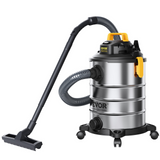 VEVOR Stainless Steel Wet Dry Shop Vacuum, 8 Gallon 6 Peak HP Wet/Dry Vac, Powerful Suction with Blower Function w/ Attachment 2-in-1 Crevice Nozzle, Small Shop Vac Perfect for Carpet Debris, Pet Hair