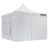 VEVOR 10x10 FT Pop up Canopy with Removable Sidewalls, Instant Canopies Portable Gazebo & Wheeled Bag, UV Resistant Waterproof, Enclosed Canopy Tent for Outdoor Events, Patio, Backyard, Party, Camping