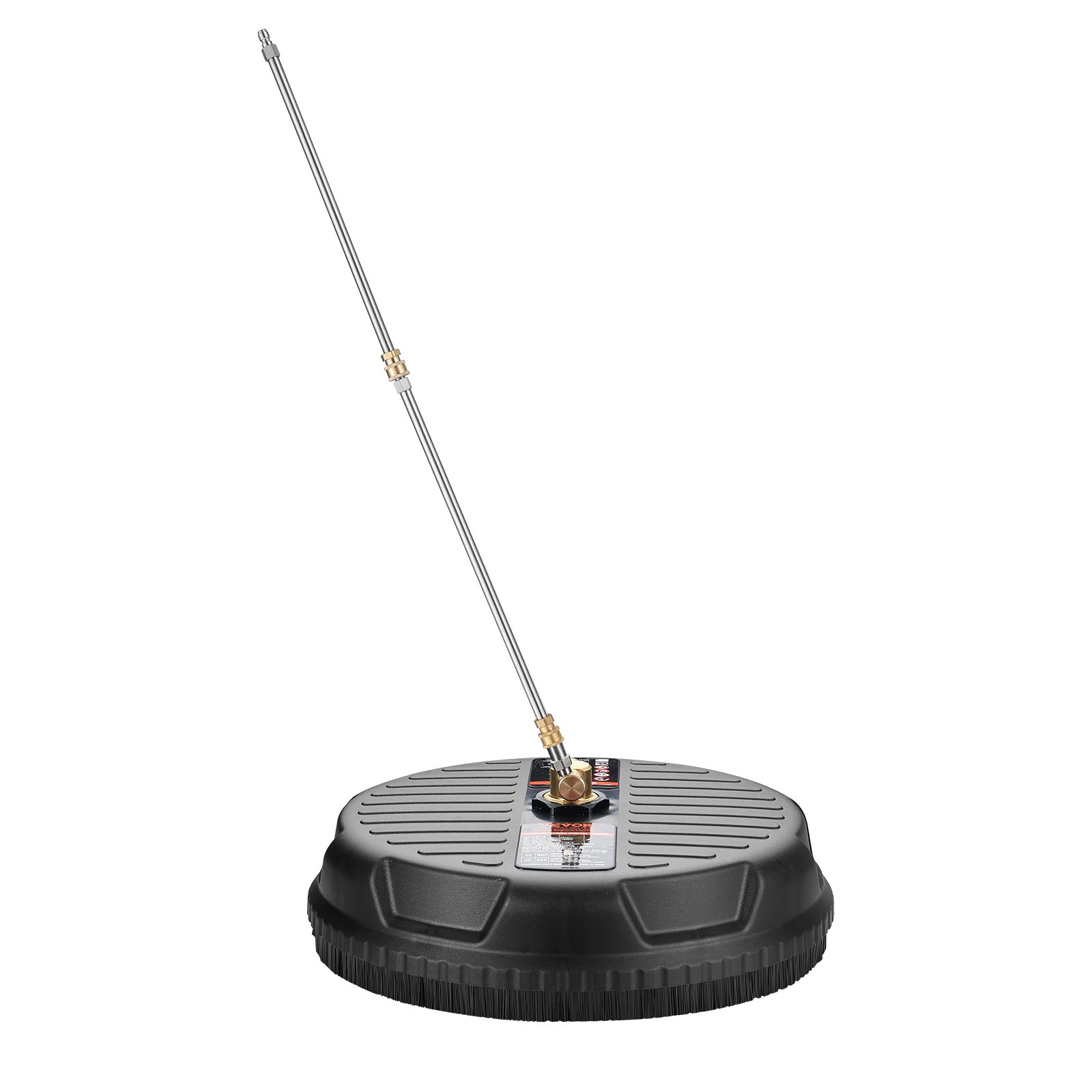 VEVOR Pressure Washer Surface Cleaner Universal 15", Pressure Washer Attachment 4000 Max PSI with 2 Extension Wand, 1/4" Quick-Connect Connector Power Concrete Cleaner, For Floor Driveway, Patio