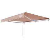 VEVOR Manual Retractable Awning, 10 x 8 ft Outdoor Patio Awning Retractable Sun Shade, Water-Resistant Polyester Patio Door Window Awning Sunshade Shelter with Crank Handle for Backyard, Balcony