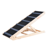 VEVOR Dog Ramp, Folding Pet Ramp for Bed, Adjustable Dog Ramp for Small, Large, Old Dogs & Cats, Wooden Pet Ramp with 41.3" Long Ramp, Adjustable from 13.77" to 25.59", Suitable for Couch, Sofa, Car