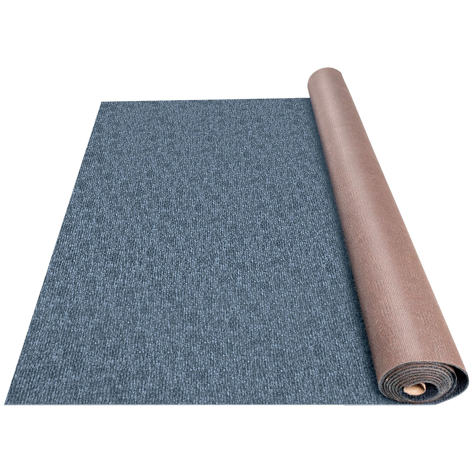 VEVOR Gray Marine Carpet 6 ft x 39.3 ft Marine Carpeting Marine Grade Carpet for Boats with Waterproof Back Outdoor Rug for Patio Porch Deck Garage Outdoor Area Rug Runner Anti-Slide Porch Rug