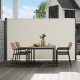 VEVOR Beige Retractable 71''*118'' Awning-Rugged Full Aluminum Rust-Proof; Patio Sunshine Screen; Privacy Divider; Wind Screen. Longer Service Life, Suitable for Courtyard, Roof Terraces and Pools