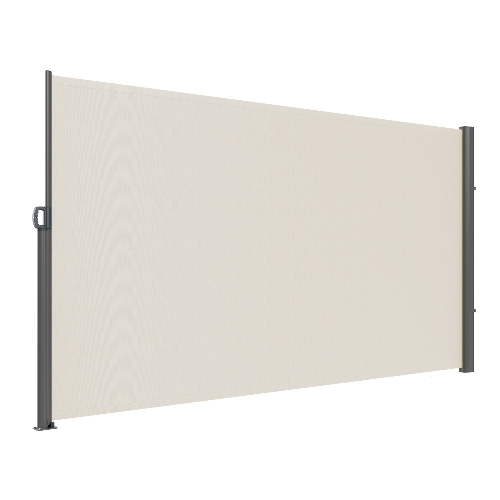 VEVOR Beige Retractable 71''*118'' Awning-Rugged Full Aluminum Rust-Proof; Patio Sunshine Screen; Privacy Divider; Wind Screen. Longer Service Life, Suitable for Courtyard, Roof Terraces and Pools