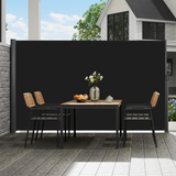 VEVOR Retractable Side Awning 118" x 71", Retractable Patio Screen Waterproof, Retractable Room Divider Black for Privacy, Garden, Outdoor, Patio and Terrace