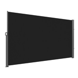 VEVOR Retractable Side Awning 118" x 71", Retractable Patio Screen Waterproof, Retractable Room Divider Black for Privacy, Garden, Outdoor, Patio and Terrace