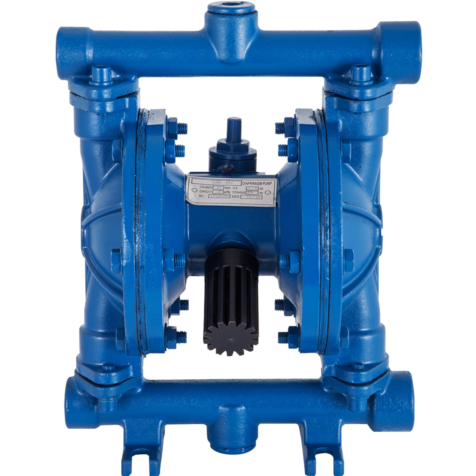 VEVOR Air-Operated Double Diaphragm Pump, 1/2 in Inlet & Outlet, Cast Iron Body, 3 GPM & Max 90 PSI, Nitrile Diaphragm Pneumatic Transfer Pump for Petroleum, Diesel, Oil & Low Viscosity Fluids