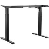 VEVOR Standing Desk Frame, Adjustable 27.6-46.1 inch Height & 35.4-53.2 inch Length Electric Stand Up Computer Desk Legs, Ergonomic DIY Workstation Base for Home and Office (Black Frame Only)