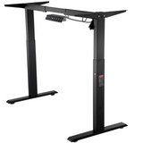 VEVOR Standing Desk Frame, Adjustable 27.6-46.1 inch Height & 35.4-53.2 inch Length Electric Stand Up Computer Desk Legs, Ergonomic DIY Workstation Base for Home and Office (Black Frame Only)