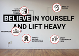 "Believe in Yourself" - Motivational Gym Wall Decal