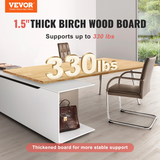 VEVOR Wood Table Top, Holds up to 330 lb, 29.5" x 23.6" x 1.5" Rectangular Countertop for Height Adjustable Electric Standing Desk Frame, Universal Solid One-Piece Maple Desktop for Office & Home Desk