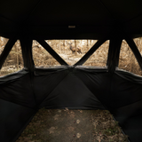 VEVOR Hunting Blind, 270° See Through Ground Blind, 1-2 Person Pop Up Deer Blind for Hunting with Carrying Bag, Portable Resilient Hunting Tent, 3 Horizontal Windows for Turkey and Deer Hunting