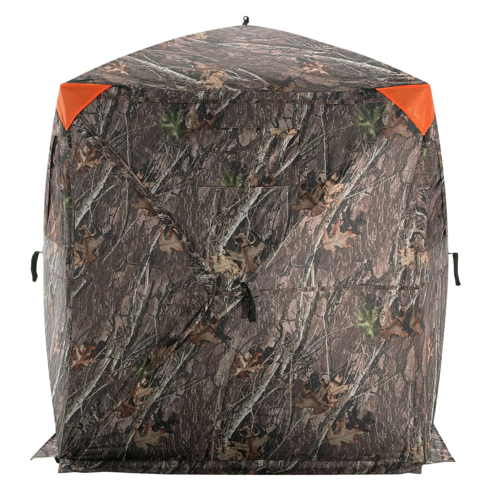 VEVOR Hunting Blind, 270° See Through Ground Blind, 1-2 Person Pop Up Deer Blind for Hunting with Carrying Bag, Portable Resilient Hunting Tent, 3 Horizontal Windows for Turkey and Deer Hunting