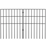 VEVOR Animal Barrier Fence 19 Pack, No Dig Fence 17in(H) x11ft(L), Underground Decorative Garden Fencing with 1.5 Inch Spike Spacing, Metal Dog Fence for The Yard and Outdoor Patio