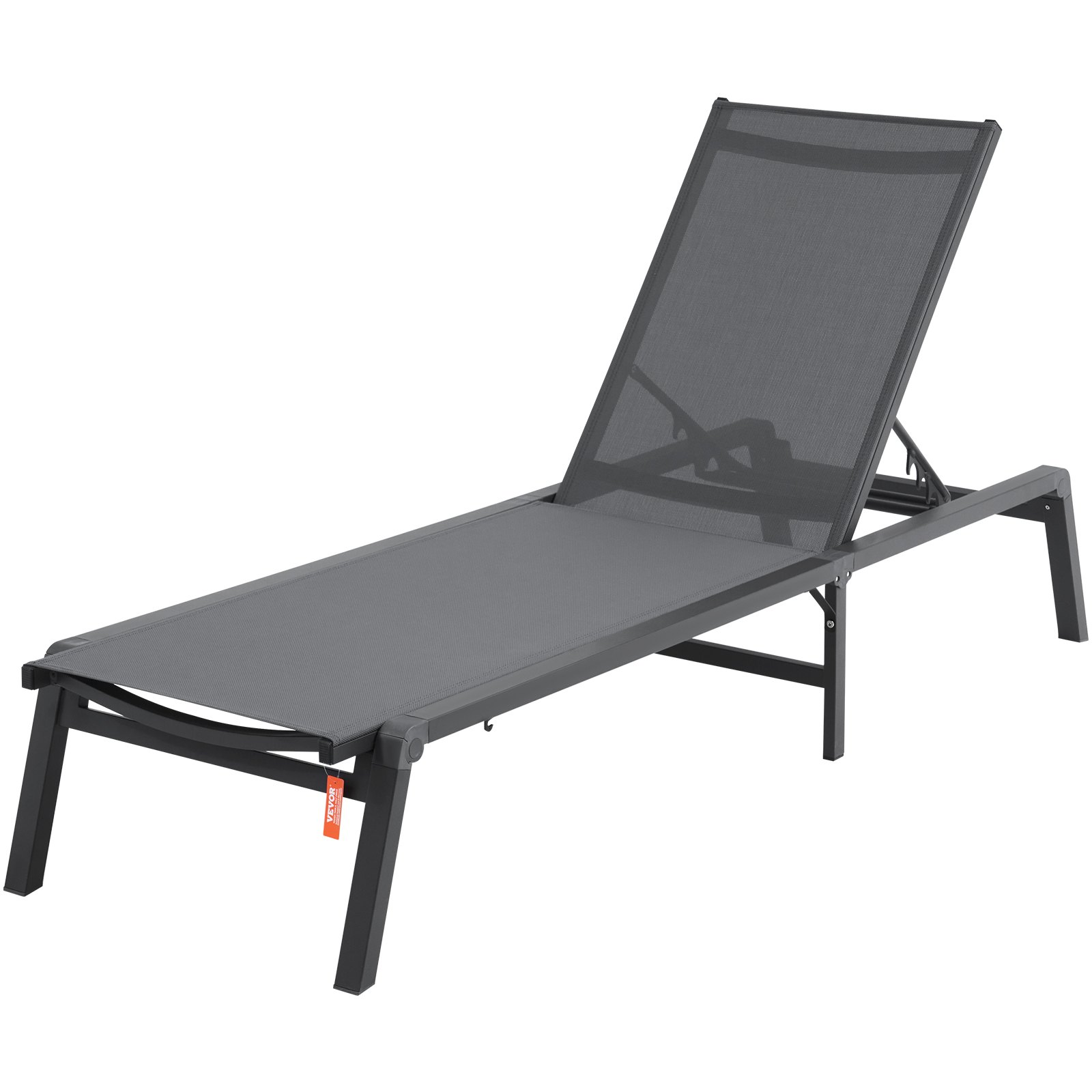 VEVOR Chaise Lounge Chair Outdoor Patio Lounge Chair with Adjustable 5-Position