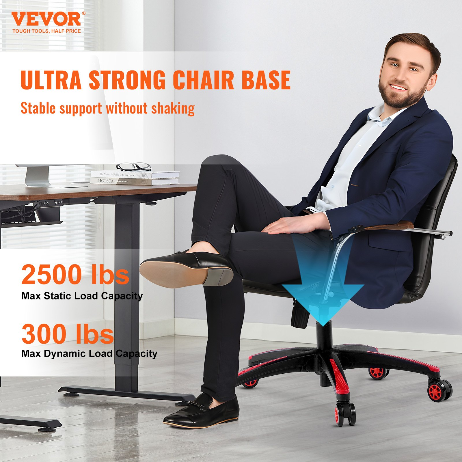 VEVOR Office Chair Base Replacement 28" Heavy Duty Swivel Chair Base 2500 lbs