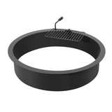 VEVOR Fire Pit Ring w/ BBQ Fire Ring 40 Inch Outer Steel DIY Campfire Firepit