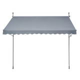 VEVOR 138x47" Patio Awning Retractable Awning Sunshade Shelter with Crank Handle