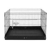 Dog Playpen 4 Panels Foldable Metal Dog Exercise Pen with Bottom Pad 36 in