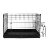 Dog Playpen 4 Panels Foldable Metal Dog Exercise Pen with Bottom Pad 36 in