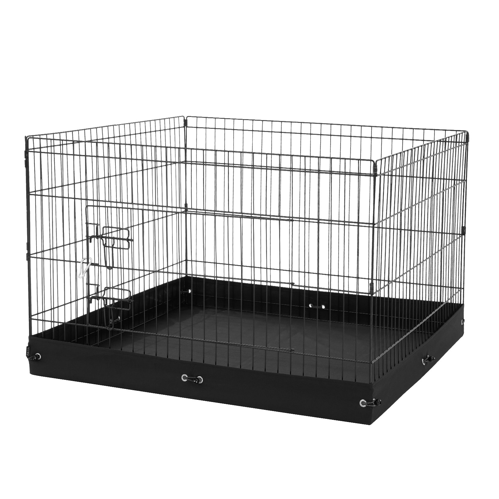 Dog Playpen 4 Panels Foldable Metal Dog Exercise Pen with Bottom Pad 36 in