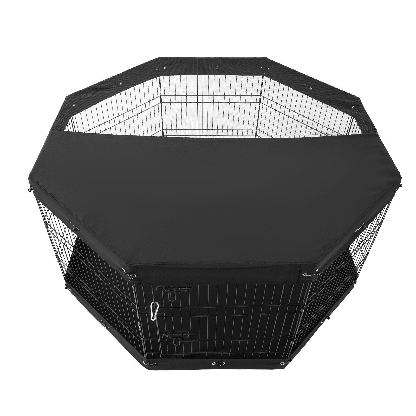 Dog Playpen 8 Panels Foldable Metal Dog Exercise Pen with Pad Cover 30"H