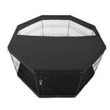 Dog Playpen 8 Panels Foldable Metal Dog Exercise Pen with Pad Cover 30"H