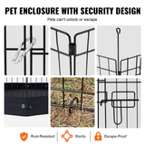 Dog Playpen 4 Panels Foldable Metal Dog Exercise Pen with Bottom Pad Cover