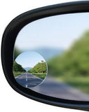 2 Pcs Blind Spot Mirrors, 360°Rotate Side Mirror Blindspot Round HD Glass Car Mirrors Adjustable Stick-on Convex Side View Spot Mirror for Universal Car