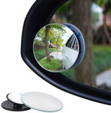 2 Pcs Blind Spot Mirrors, 360°Rotate Side Mirror Blindspot Round HD Glass Car Mirrors Adjustable Stick-on Convex Side View Spot Mirror for Universal Car